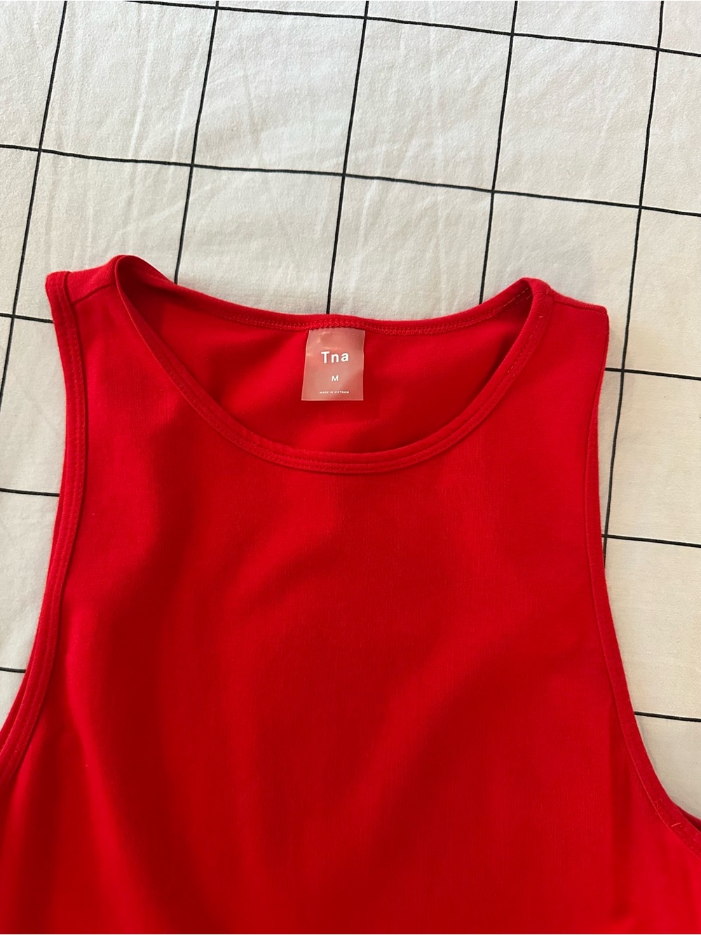 Aritzia TNA Seamless Body Kaplan Red Bodycon Mini Dress M - Picture 3 of 7
